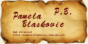 Pamela Blašković vizit kartica